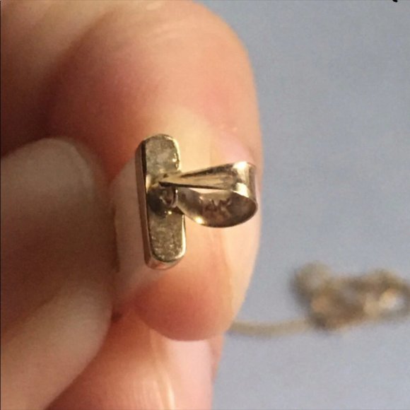 14k Solid Gold with Mother of Pearl Set - Picture 6 of 6